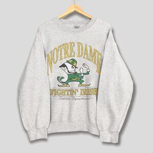 Vintage University of Notre Dame Fighting Irish Sweatshirt, NCAA Football Shirt
